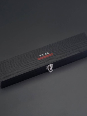Takahiro Miyazaki Santoku Knife 20cm VG10 Damascus Ebony Handle with Case New