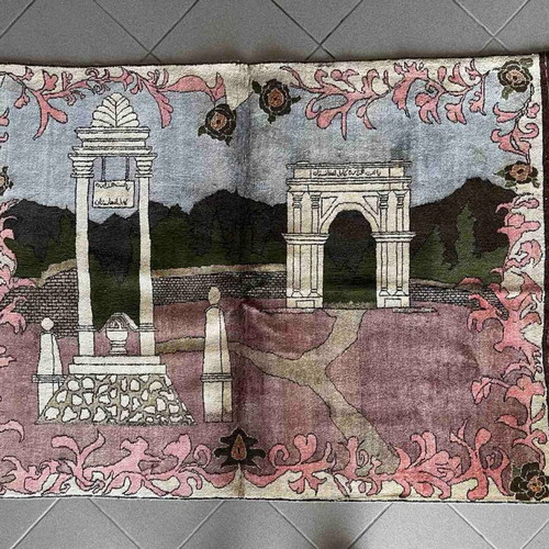 Afgan Silk Handmade Silk Rug new, unique technique