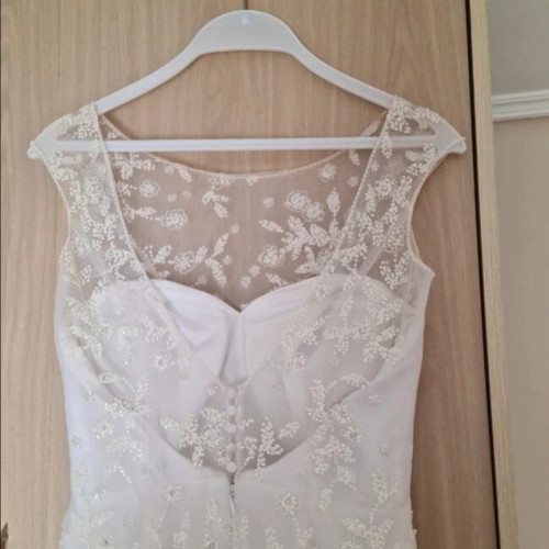 Demetrios bridal dress size 6 used, romantic A-line tulle gown