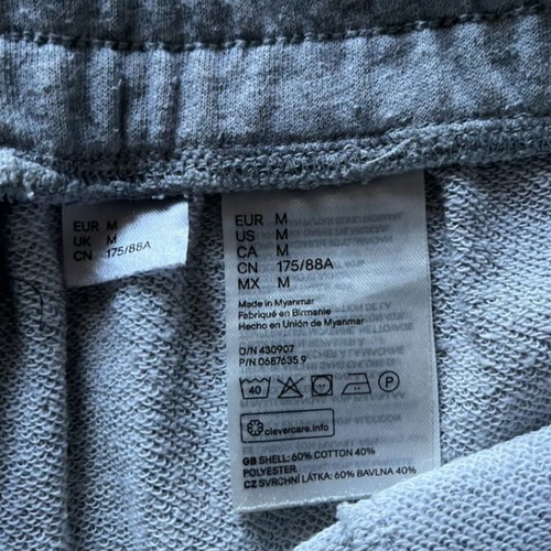 H&M men's shorts gray melange medium used