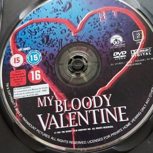 My Bloody Valentine 1981 DVD used, subtitles, action thriller