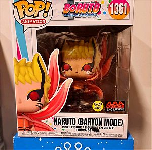 Funko Pop Animation Boruto #1361 Naruto Baryon Mode glow in the dark AAA Anime exclusive