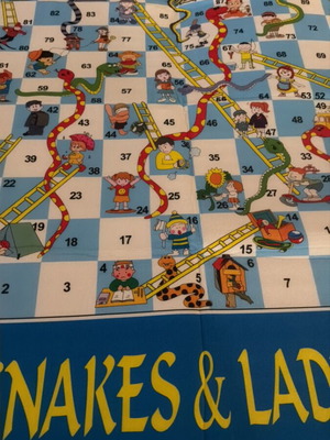 Snakes and Ladders giant board game like new