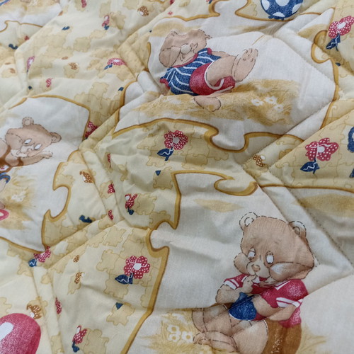 Double quilt two-sided with cotton fabric and baked wadding new