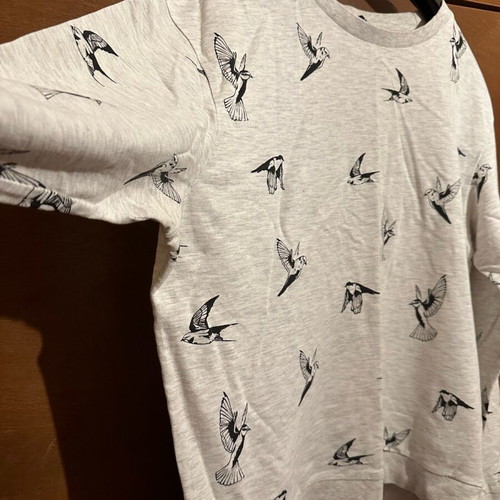 H&M women's blouse grey, long sleeve, like new, size L