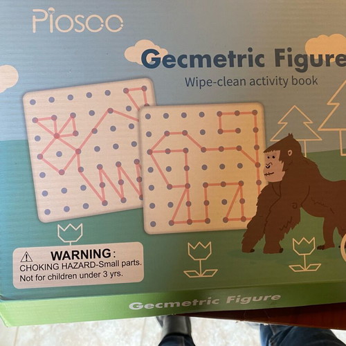 Activity book with geometric shapes new, reusable