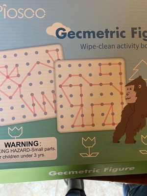 Activity book with geometric shapes new, reusable