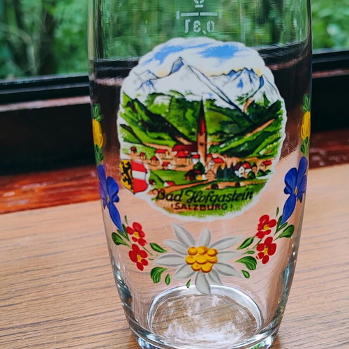 Bad Hofgastein Salzburg vintage Austrian beer glass 300 ml