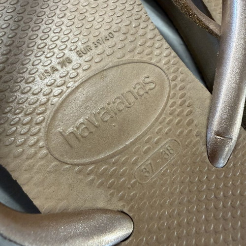 Havaianas Slim Glitter Flip-Flops Set of 2 Pairs, Used, Size EU 39