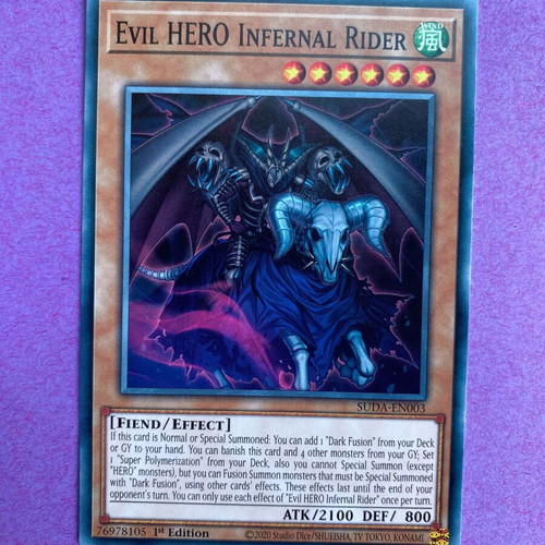 Evil HERO Infernal Rider Yu-Gi-Oh! Fiend / Effect Monster like new, 1st Edition