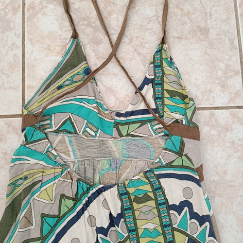 Bershka summer dress off-shoulder in earthy tones like new