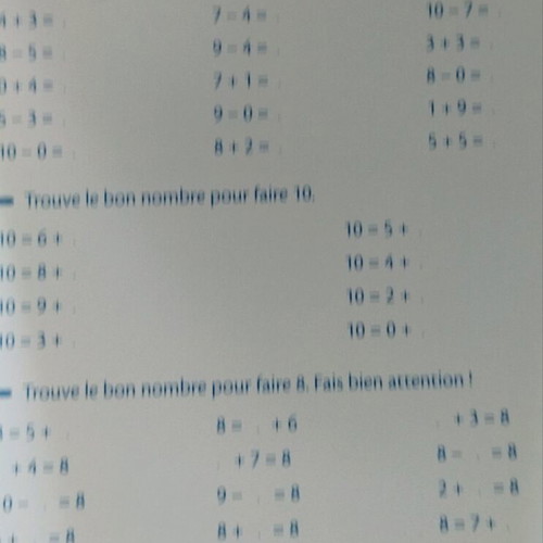 Arithmetic exercise book in French like new