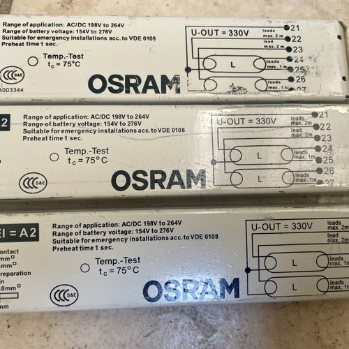 Osram electronic ballasts 70W max, pack of 3