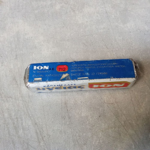 Ion Health Candy collectible rare packaging 1970s 1980s used