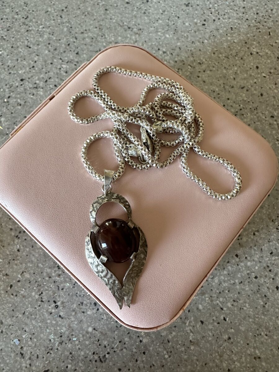 Vintage silver 925 necklace with thick… - € 50,00 - Vendora.cy
