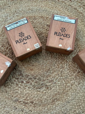 Συλλεκτικά ξύλινα κουτιά πούρων Pleiades Paris σαν καινούργια, πακέτο 4