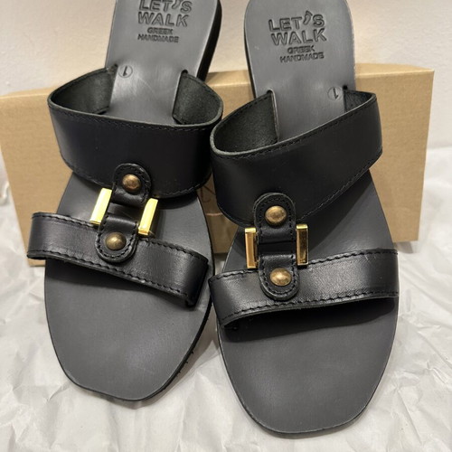 Lets Walk Sandals leather sandals with gold decorations, size 40-41