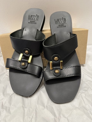 Lets Walk Sandals leather sandals with gold decorations, size 40-41