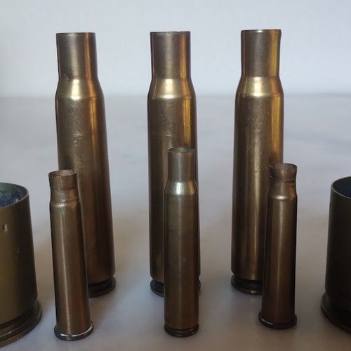 Vintage military casings used, set of 8 brass