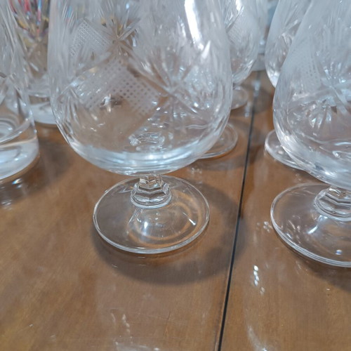 Vintage carved Czech crystal set of 41 pieces, like new
