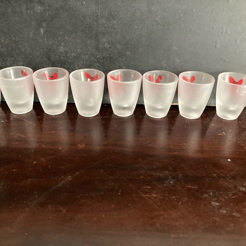 Vintage Smirnoff shot glasses pack of 8 used, 1990