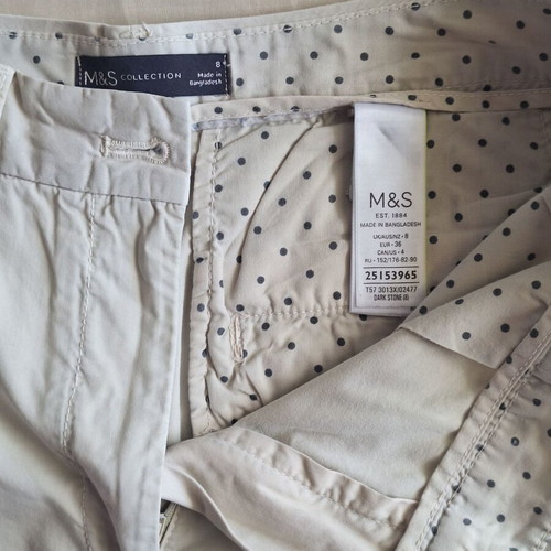 Marks & Spencer Beige Cotton Chino Shorts Small like new
