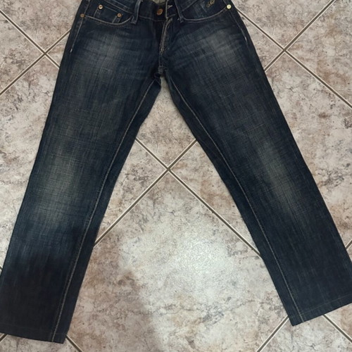 Meltin'pot women's jeans wide leg like new, blue