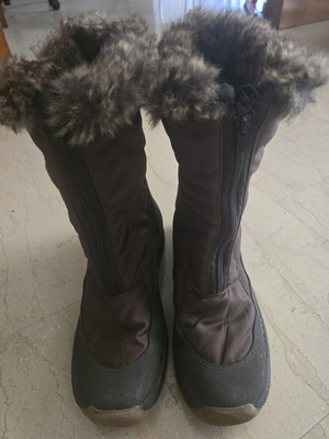 Cartex women's boots like new, size 41.5, black and brown, warm fur lining