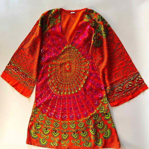 Indian short colorful dress new, size Medium
