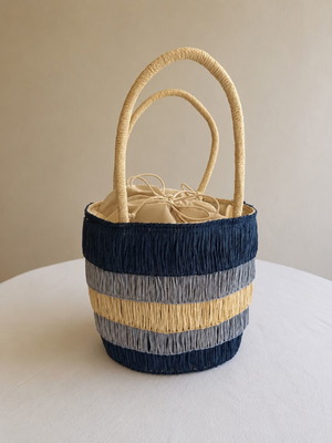 Τσάντα bucket με βαμβακερή επένδυση και κορδόνι, καινούργια