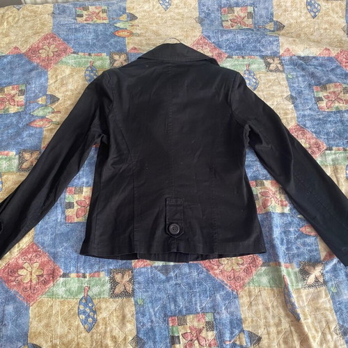 Black short Anel trench coat slim fit like new