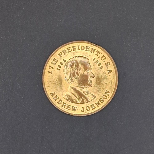 Collectible Andrew Johnson medal like new, Reader's Digest series