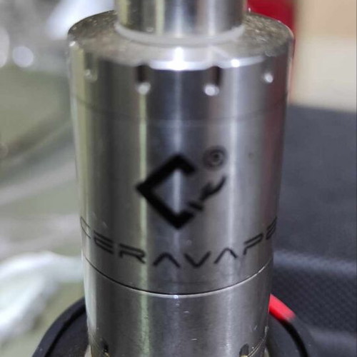 Ceravape Cerabis Sub Ohm Tank used, stainless steel and Pyrex glass
