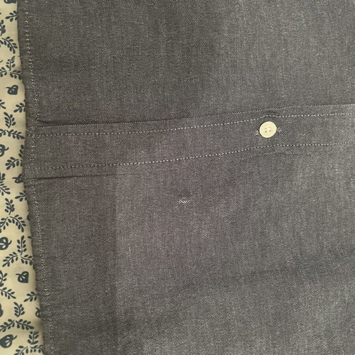 Polo Ralph Lauren dress shirt gray XL like new with small fabric mark