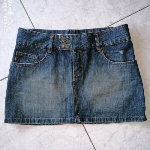 Trf women's mini jean skirt like new, blue, size S