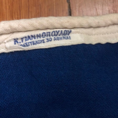 Olympic Airways retro 60s flag used, authentic