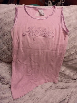 Adidas Women's Sleeveless Top with Satin Details Size M Pink New