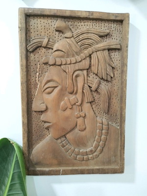 Peruvian wood carving used with Maya profile 41 cm
