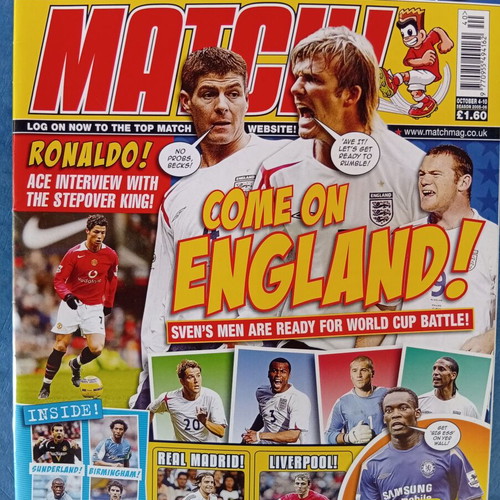 Match Football Magazine Issue 4-10/10/2005 like new with Chelsea Essien poster