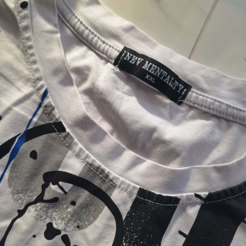 Children's shirt like new, white and blue, size XXL for 13-14 years