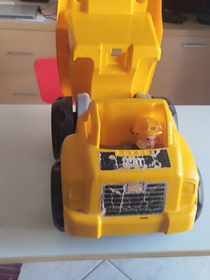 Mega Bloks Cat Dump Truck used with driver figure