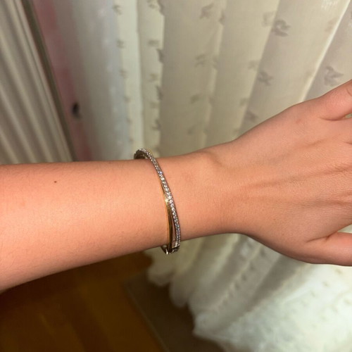 Swarovski bracelet like new, gold and silver, one size