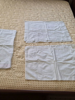 Pillowcases set of 3 white, new