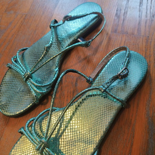 H&M turquoise sandals size 39