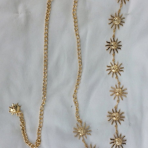 Gold metal women's waist belt like new, adjustable