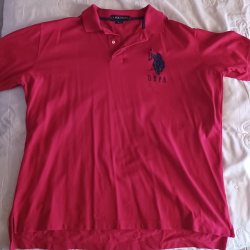 US Polo Assn men's polo XL red like new
