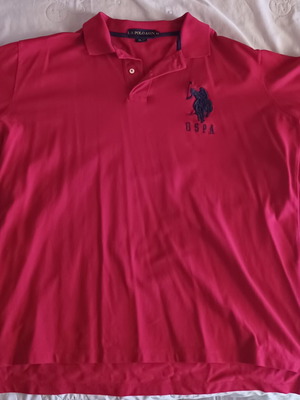 US Polo Assn men's polo XL red like new