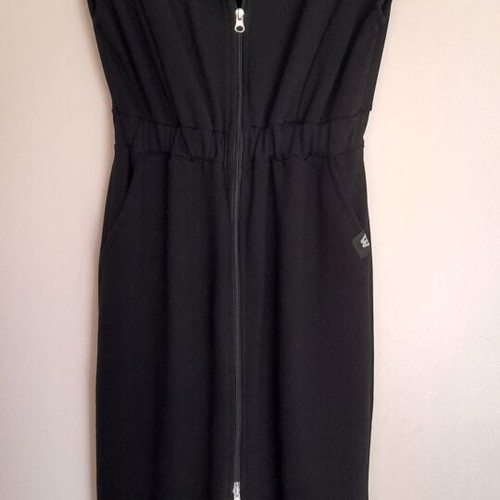 Φόρεμα Zipper Dress Wanderlust αμάνικο μάξι one size καινούργιο μαύρο