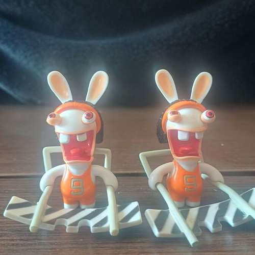 Rabbids figures like new, set of 7 with cards