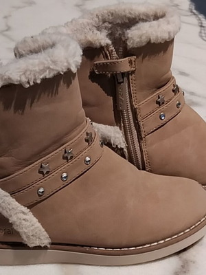 Mayoral kids' boots size 27 used, brown with fur